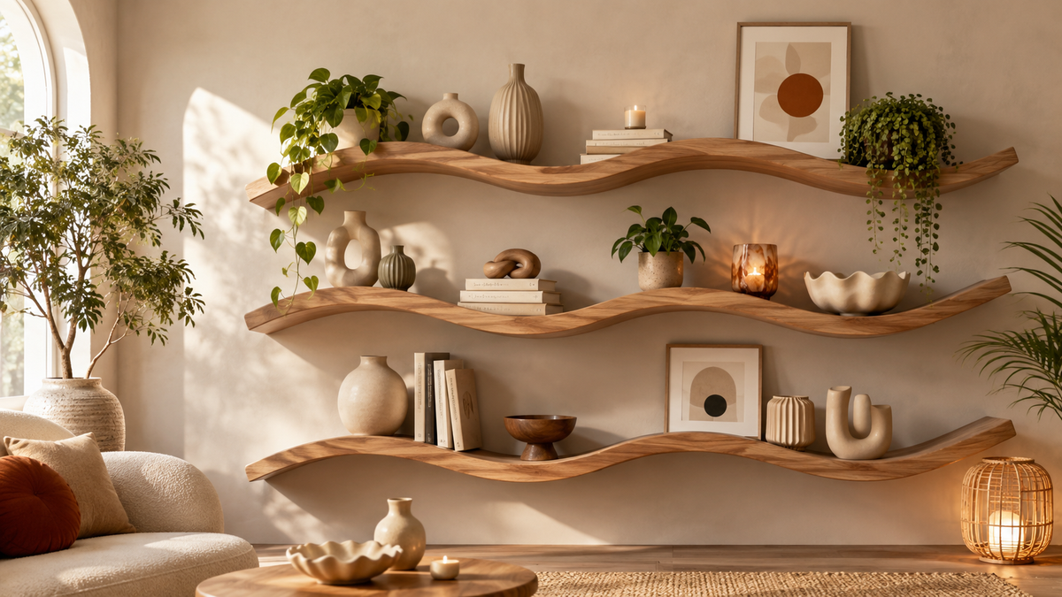 Wavy Shelf Decor Ideas: Styling Curved Shelves for Every Room