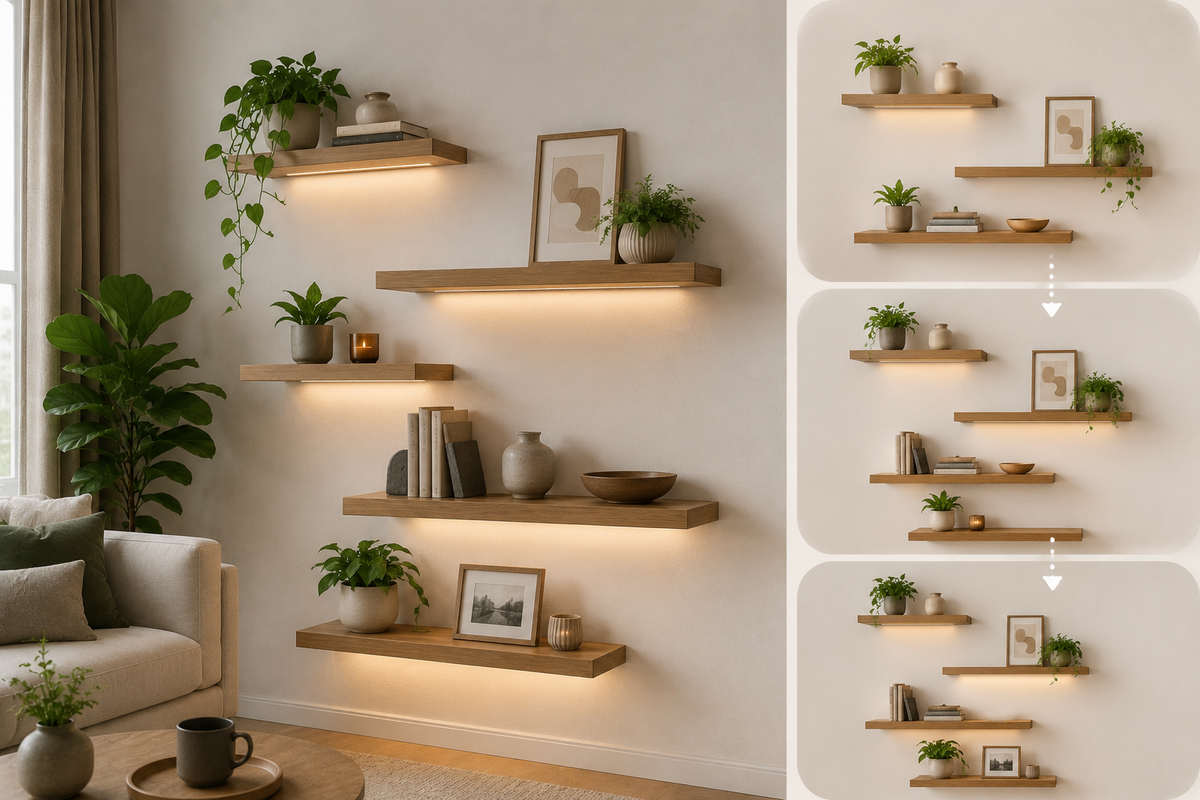 Decor 101: How to Stagger Floating Shelves for Any Room