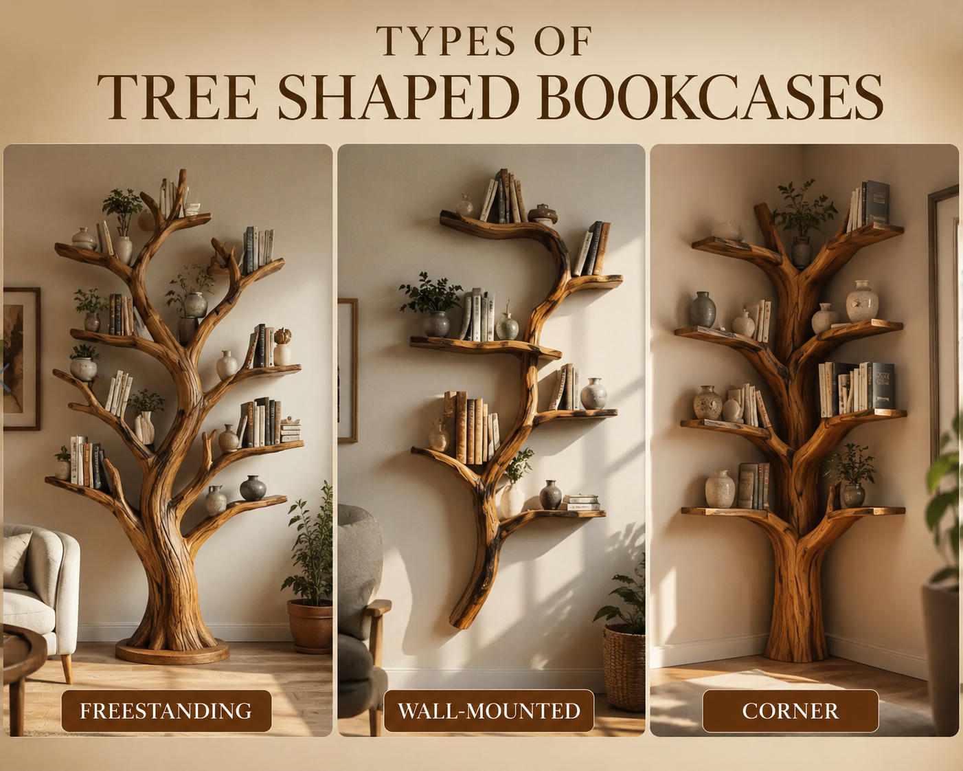 Tree Shaped Bookcase Guide: Types, Sizes, and Styles