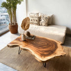 Live Edge Coffee Table Rustic Solid Wood CTICF25001