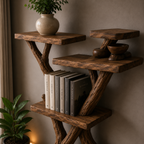 Artisan Sculptural Tree Bookshelf in Solid Wood CTITB25010