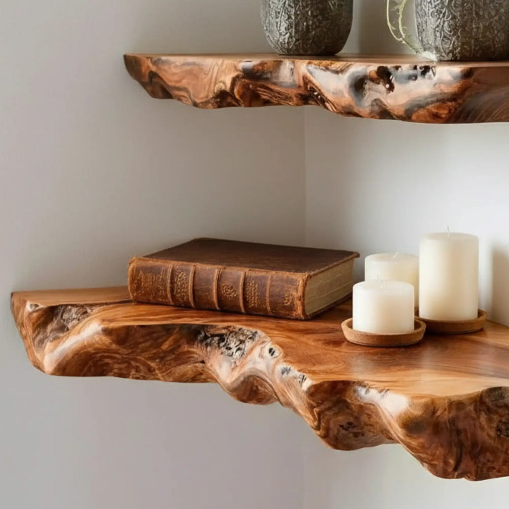 Corner Shelf With Curved Details For Elegant Living Rooms CTICN25011