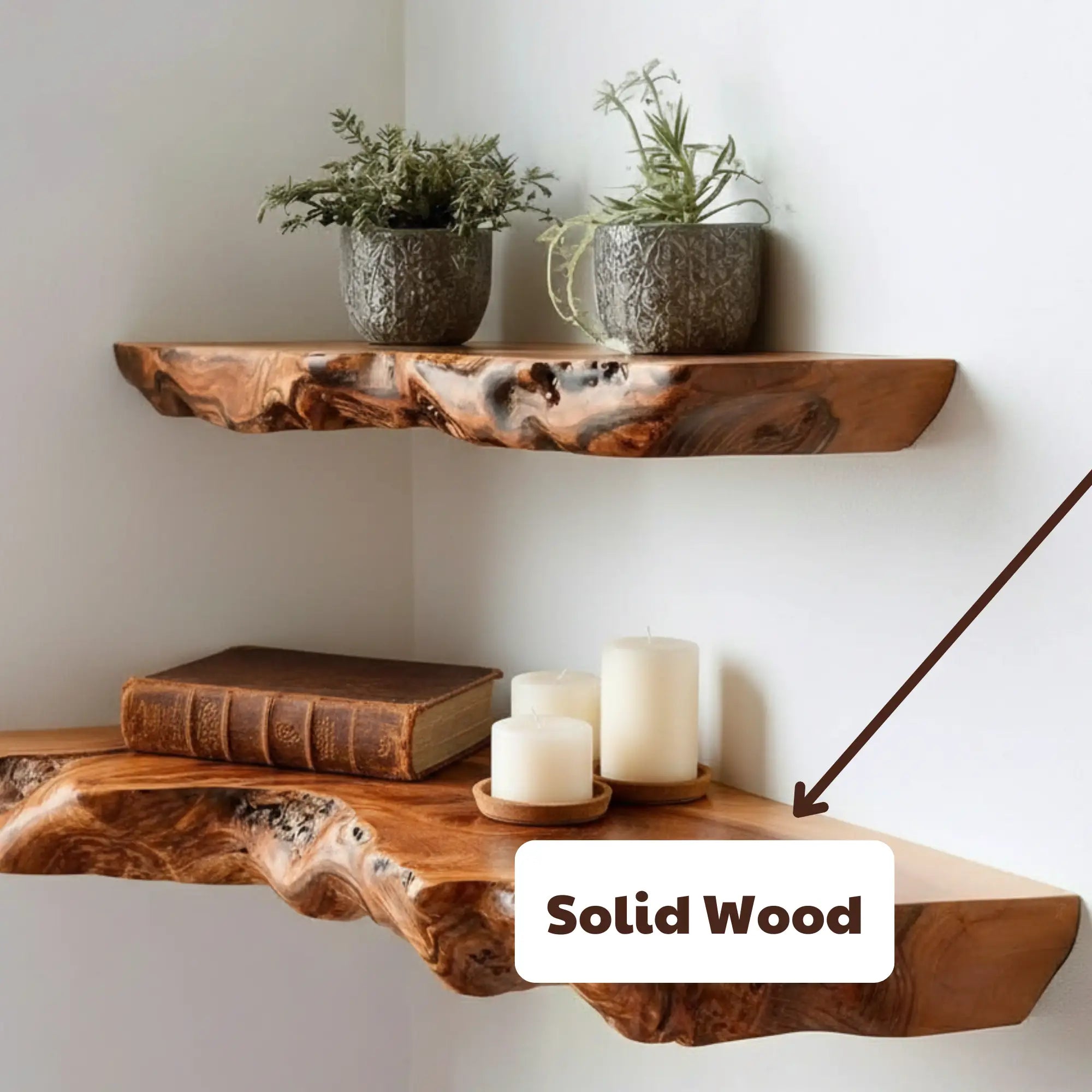 Corner Shelf With Curved Details For Elegant Living Rooms CTICN25011