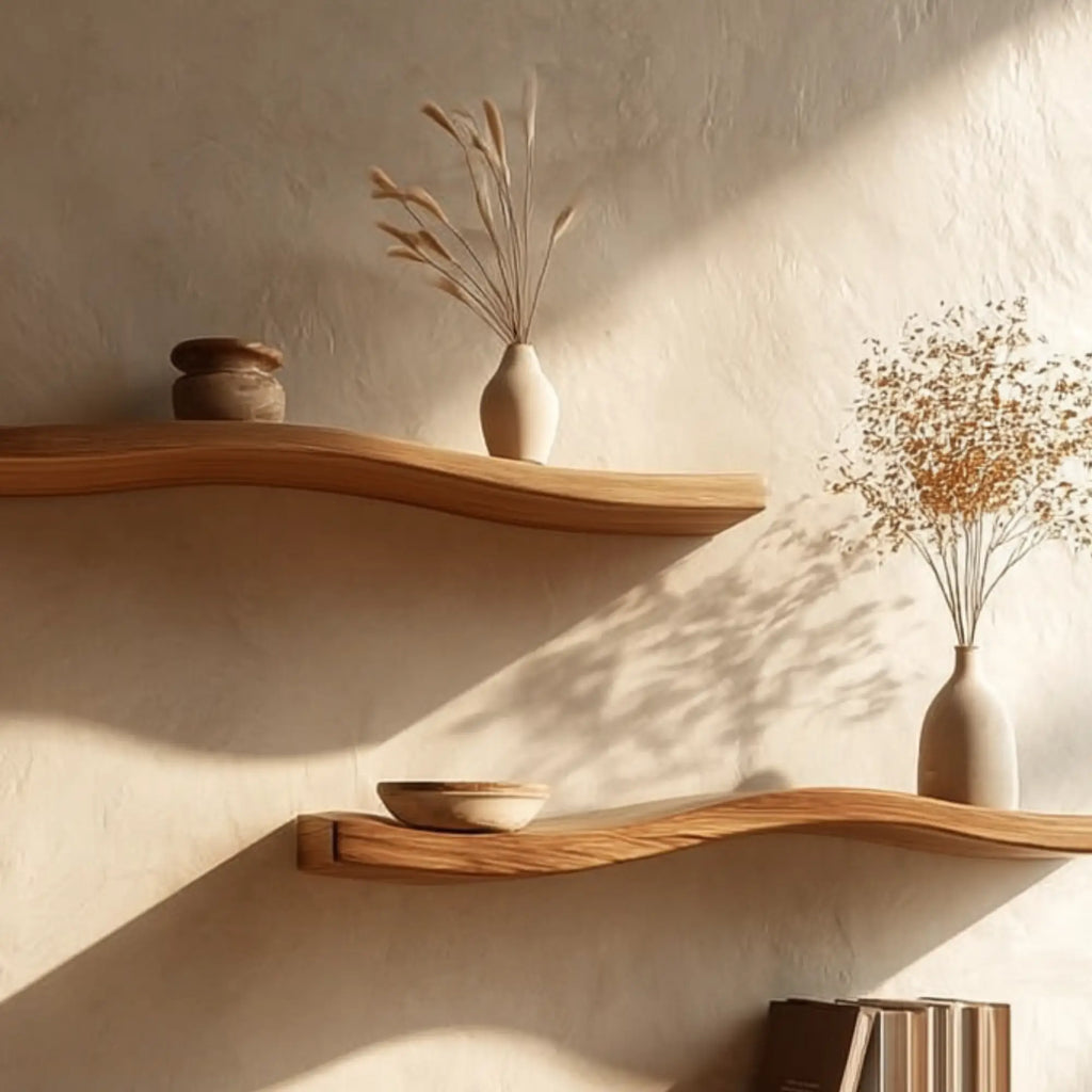 Curved Solid Wood Floating Shelves CTIWV25001