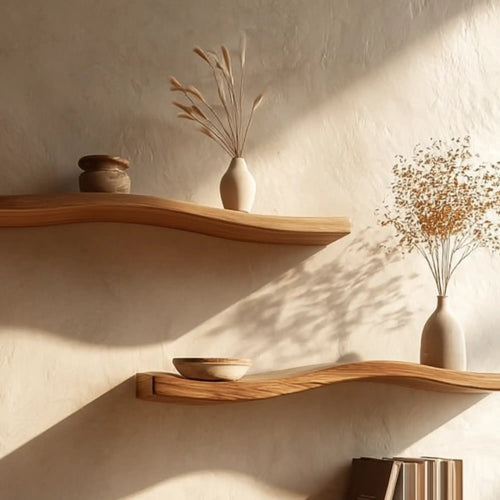 Curved Solid Wood Floating Shelves CTIWV25001
