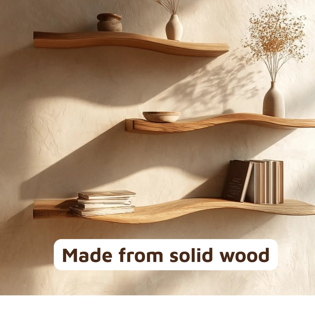 Curved Solid Wood Floating Shelves CTIWV25001