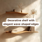 Curved Solid Wood Floating Shelves CTIWV25001