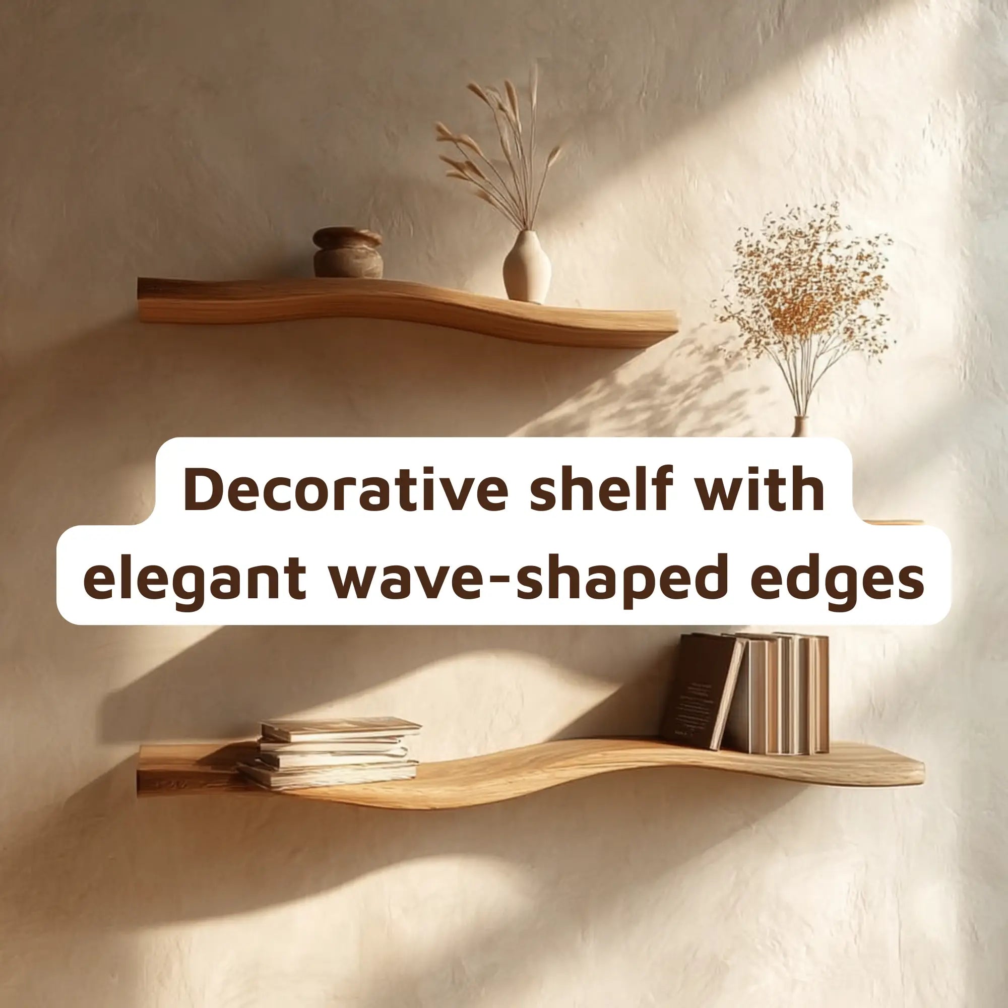 Curved Solid Wood Floating Shelves CTIWV25001