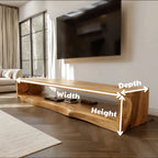 Custom Artisan Large Wood Waterfall Media Console TV Stand CTITV25004