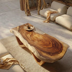 Custom Live Edge Coffee Table with Curved Loop Wood Legs CTICF25003