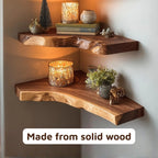 Handcrafted Live Edge Corner Shelves Xmas Decor CTICN25008