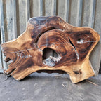 Handcrafted Live Edge Wood Coffee Table with Epoxy Resin Inlay CTICF25007
