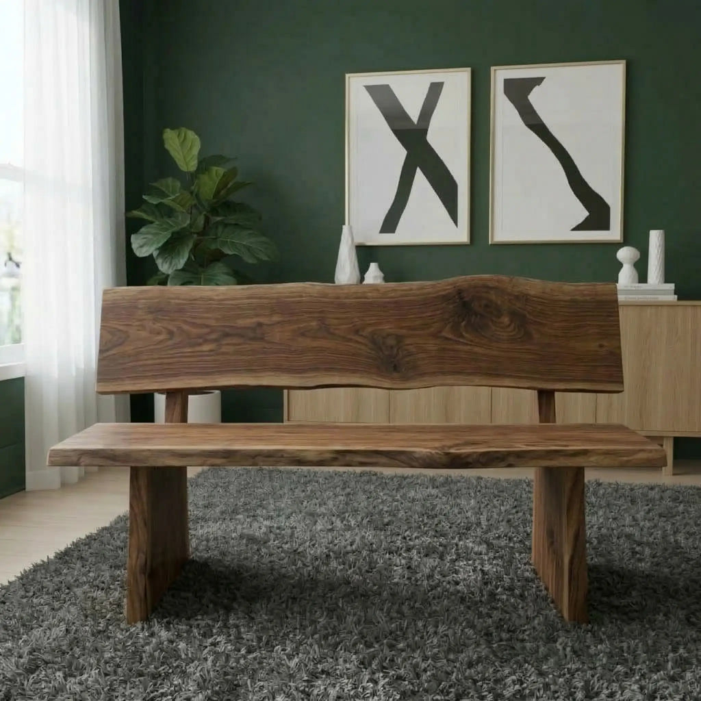 Handcrafted Wood Bench Luxury Living Room CTIBE25001