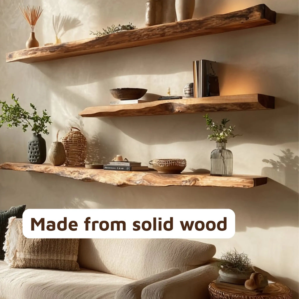 Handcrafted Wooden Floating Shelves TV Stand Living Room CTIFL25013