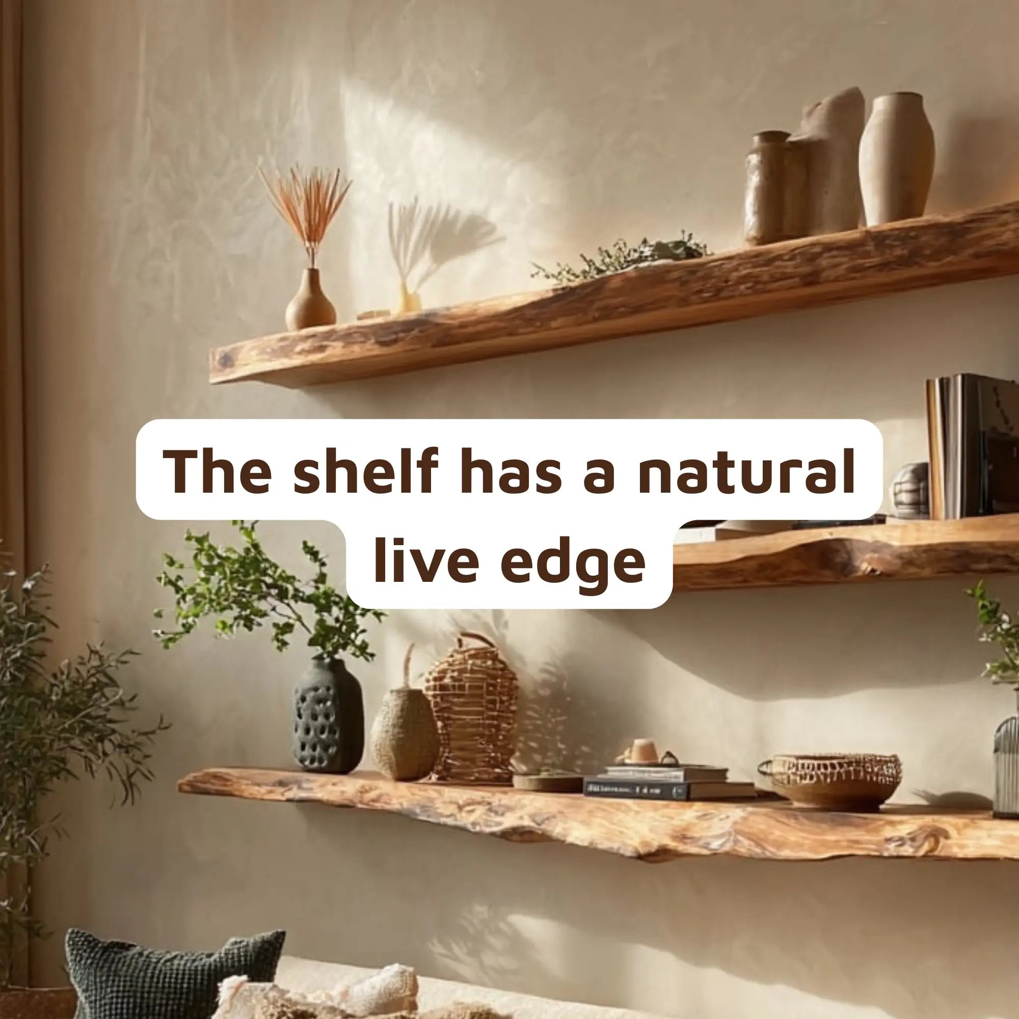 Handcrafted Wooden Floating Shelves TV Stand Living Room CTIFL25013