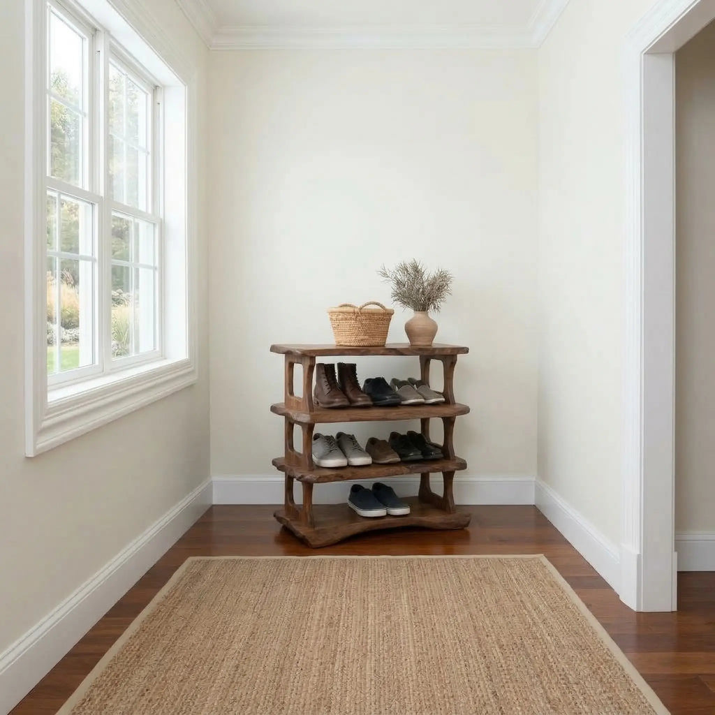 Handmade Entryway Wooden Shoe Storage Bench CTIBE25003