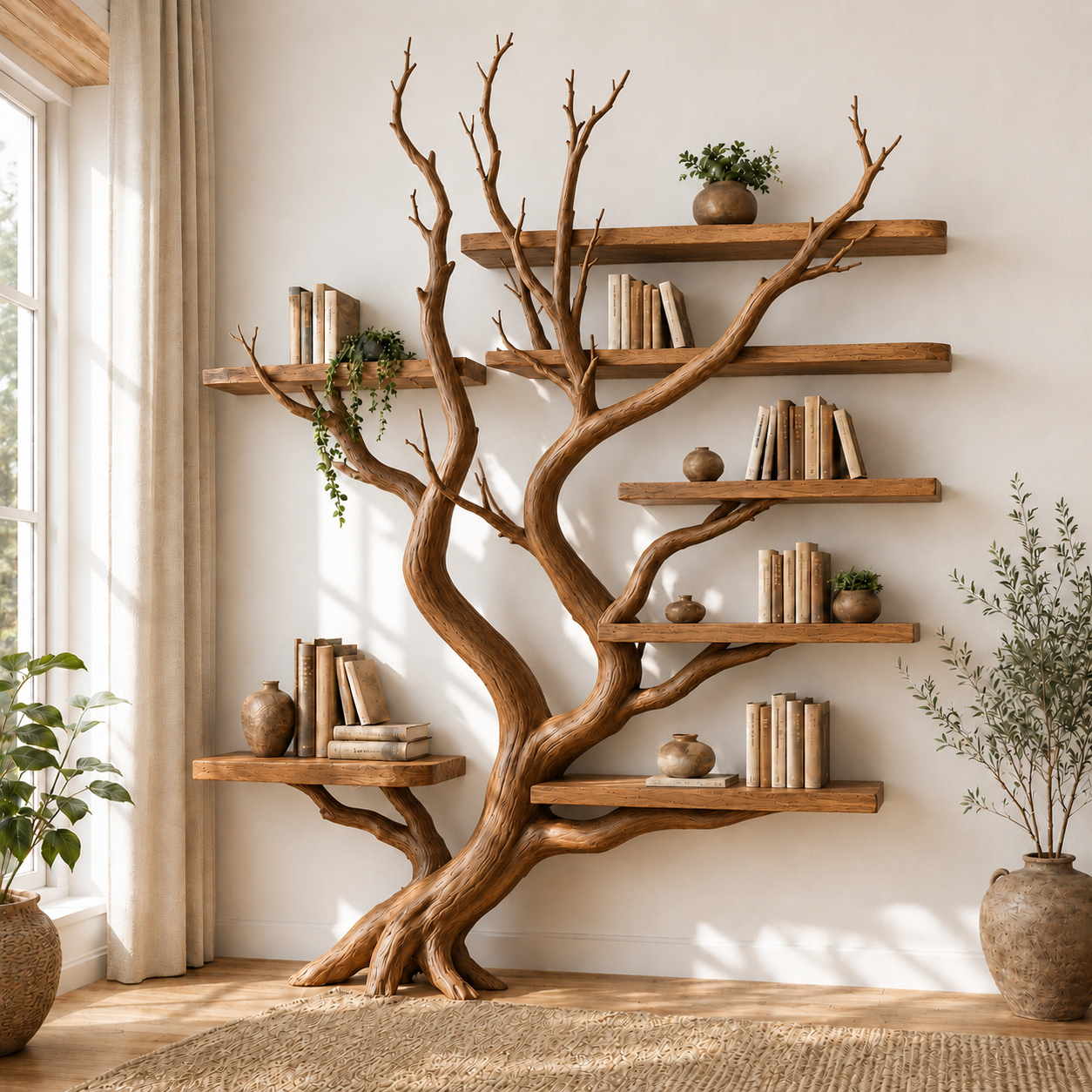 Live Edge Natural Tree Root Wall Shelf CTITB25007