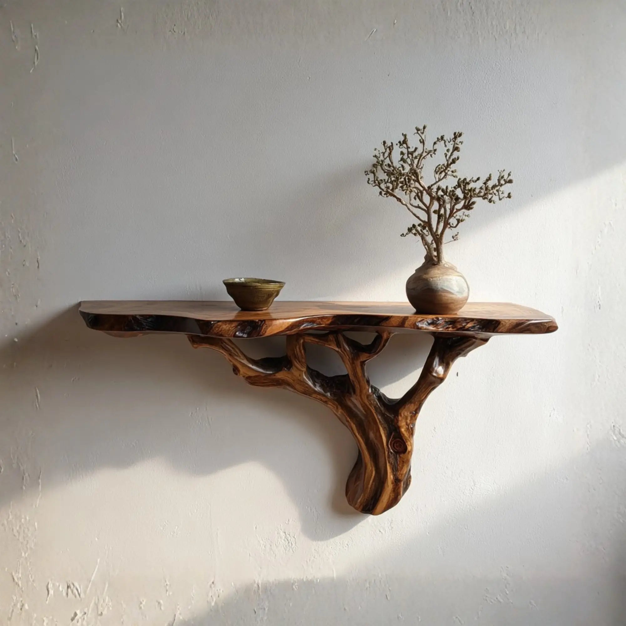 Live Edge Natural Tree Root Wall Shelf CTITB25003
