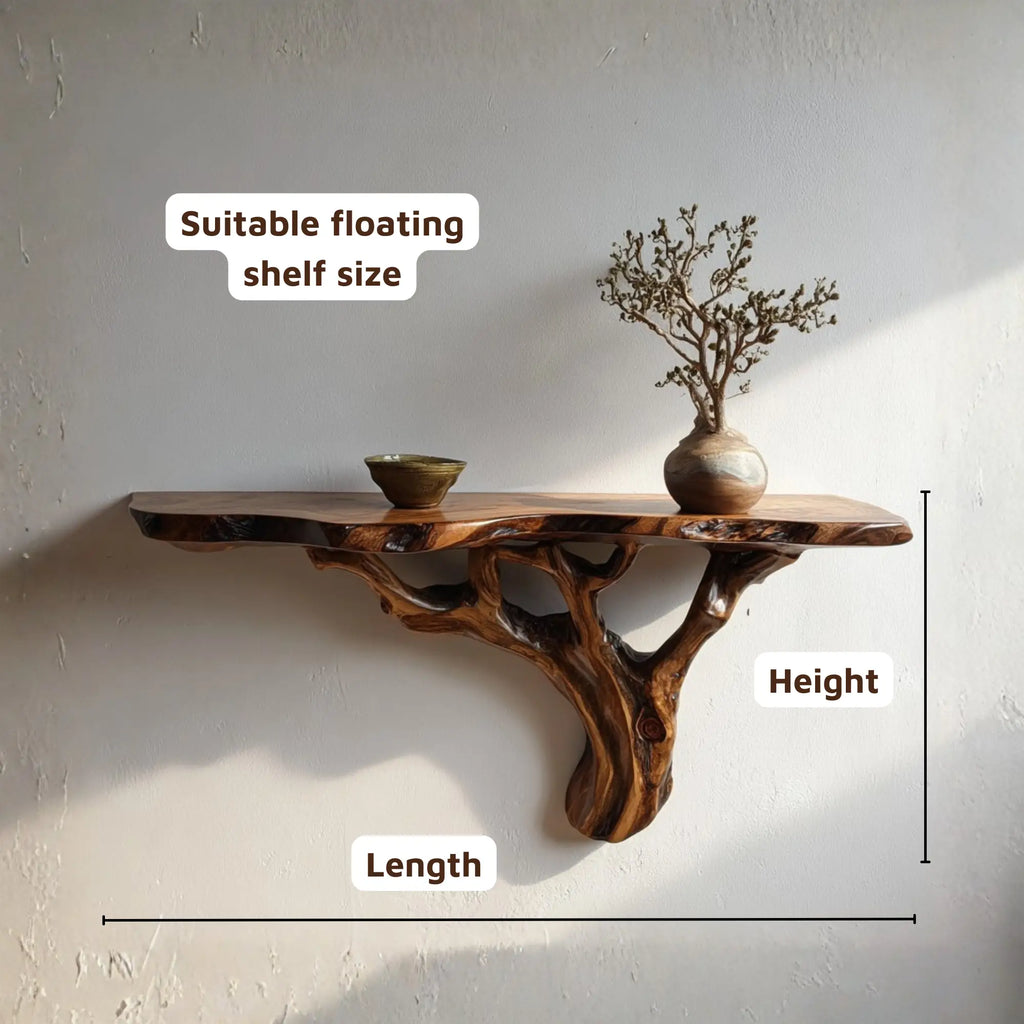 Live Edge Natural Tree Root Wall Shelf CTITB25003
