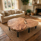 Live Edge Nesting Coffee Table Set For Living Room & Stackable Tables CTINE25002
