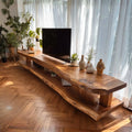 Live Edge Suar Wood 2 Tier Console TV Stand CTITV25001