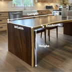 Live Edge Waterfall Kitchen Dining Table with Slab Legs CTIDN25001