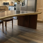 Live Edge Waterfall Kitchen Dining Table with Slab Legs CTIDN25001