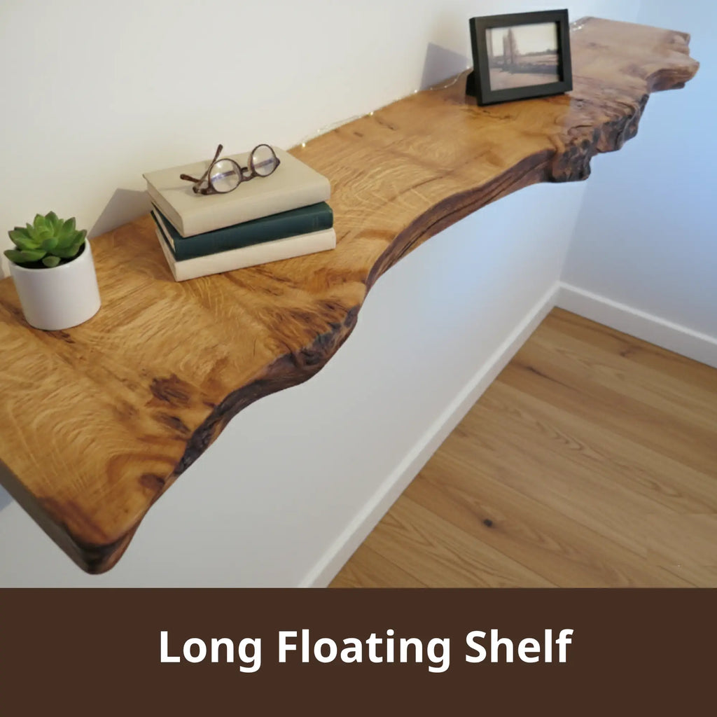 Long Classic Live Edge Floating Shelves TV Stand Living Room CTIFL25010