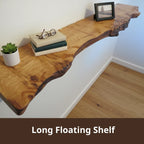 Long Classic Live Edge Floating Shelves TV Stand Living Room CTIFL25010