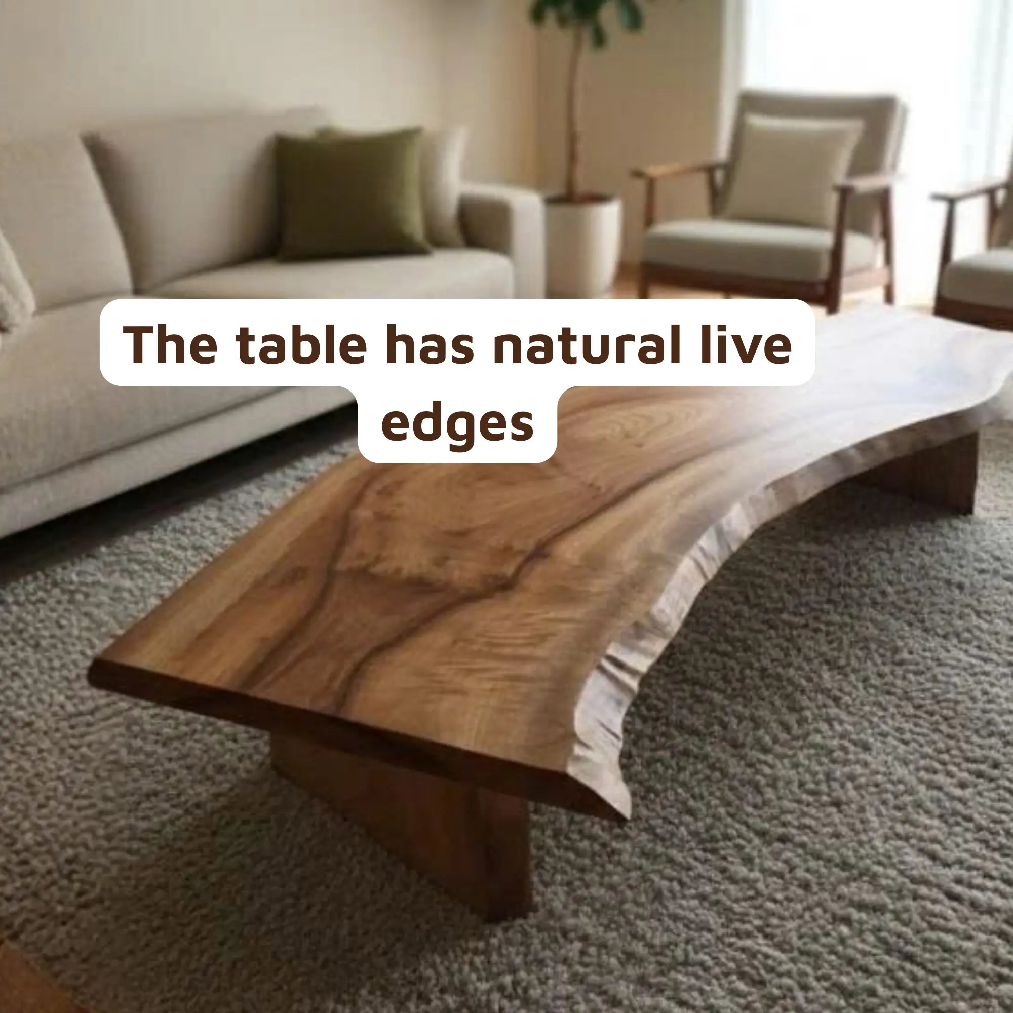 Minimalist Live Edge Suar Wood Low Coffee Table CTICF25004