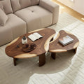 Modern Freeform Organic Curved Suar Wood Nesting Coffee Table CTINE25001