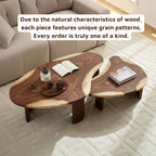 Modern Freeform Organic Curved Suar Wood Nesting Coffee Table CTINE25001
