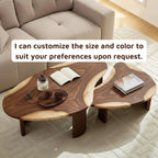 Modern Freeform Organic Curved Suar Wood Nesting Coffee Table CTINE25001