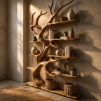 Natural Driftwood Tree Floating Bookshelf CTITB25011