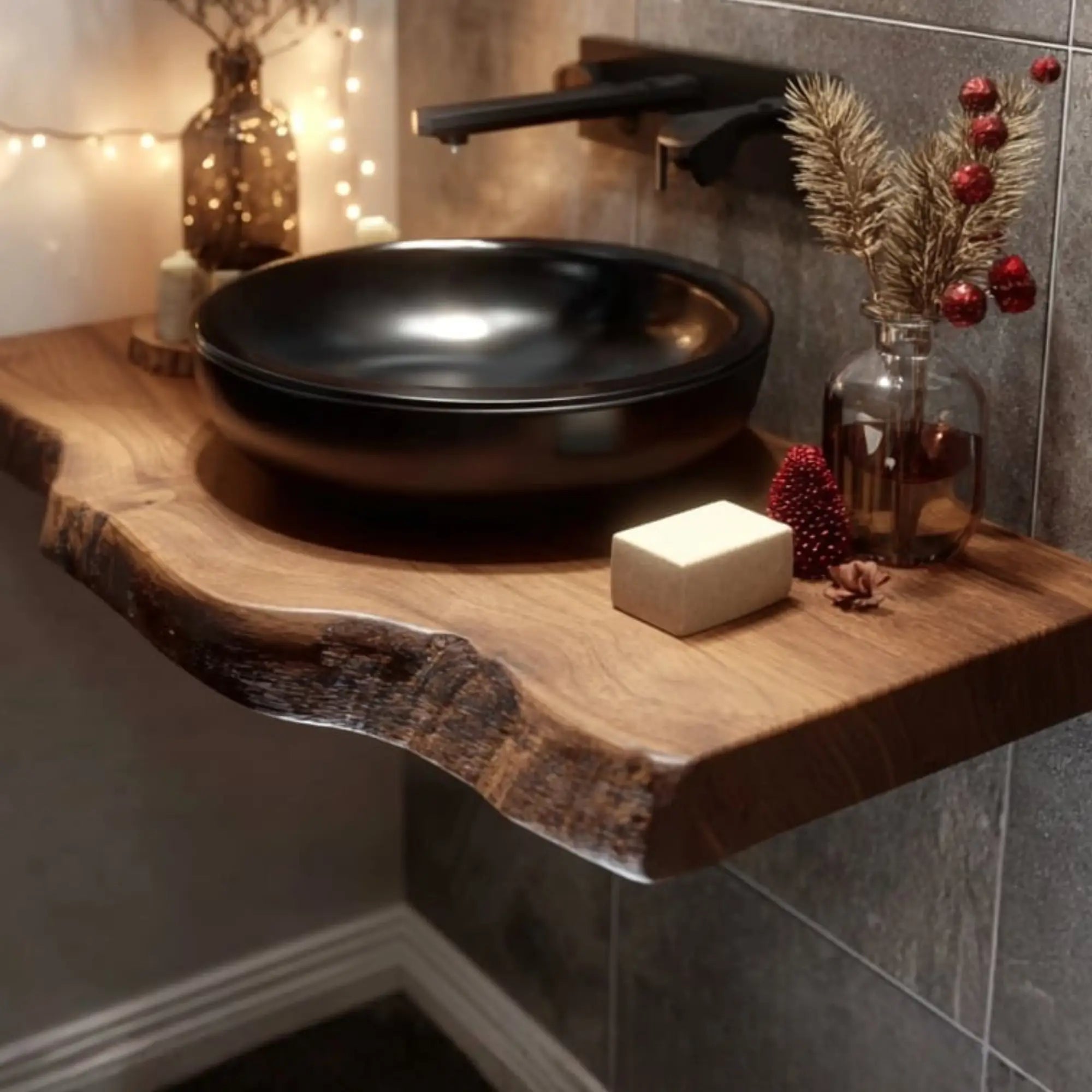 Natural Edge Live Edge Bathroom Vanity Countertop CTIBRV25002