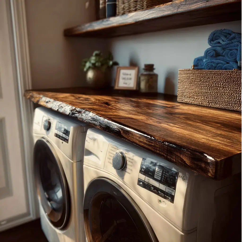 Natural Live Edge Washer & Dryer Countertop CTIBRV25005