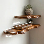 Natural Live Edge Wood Floating Shelves CTIFL25017