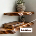 Natural Live Edge Wood Floating Shelves CTIFL25017