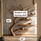 Natural Tree Branch Wall Shelf with Floating Wood Shelves CTITB25001