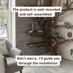 Natural Tree Shaped Corner Wall Bookshelf CTICB25001