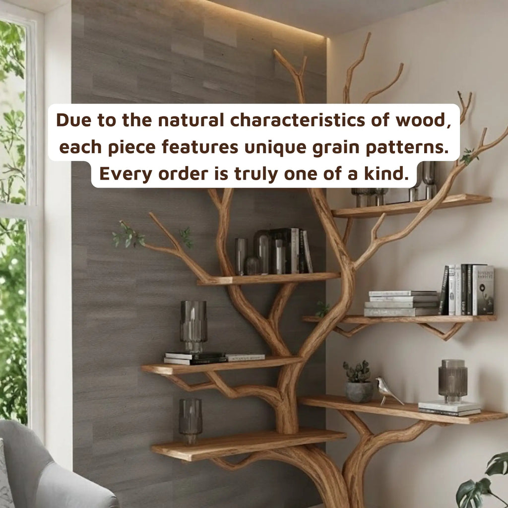 Natural Tree Shaped Corner Wall Bookshelf CTICB25001