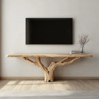 Organic Modern Live Edge Wood Tree Trunk Console TV Stand CTITV25006