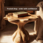 Organic Sculptural Solid Wood Mushroom End Table CTIEN25001