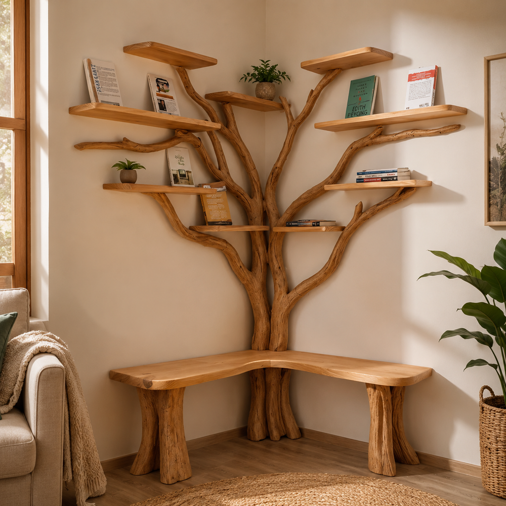 Organic Tree Shaped Bookshelf for Living Room CTICB25002