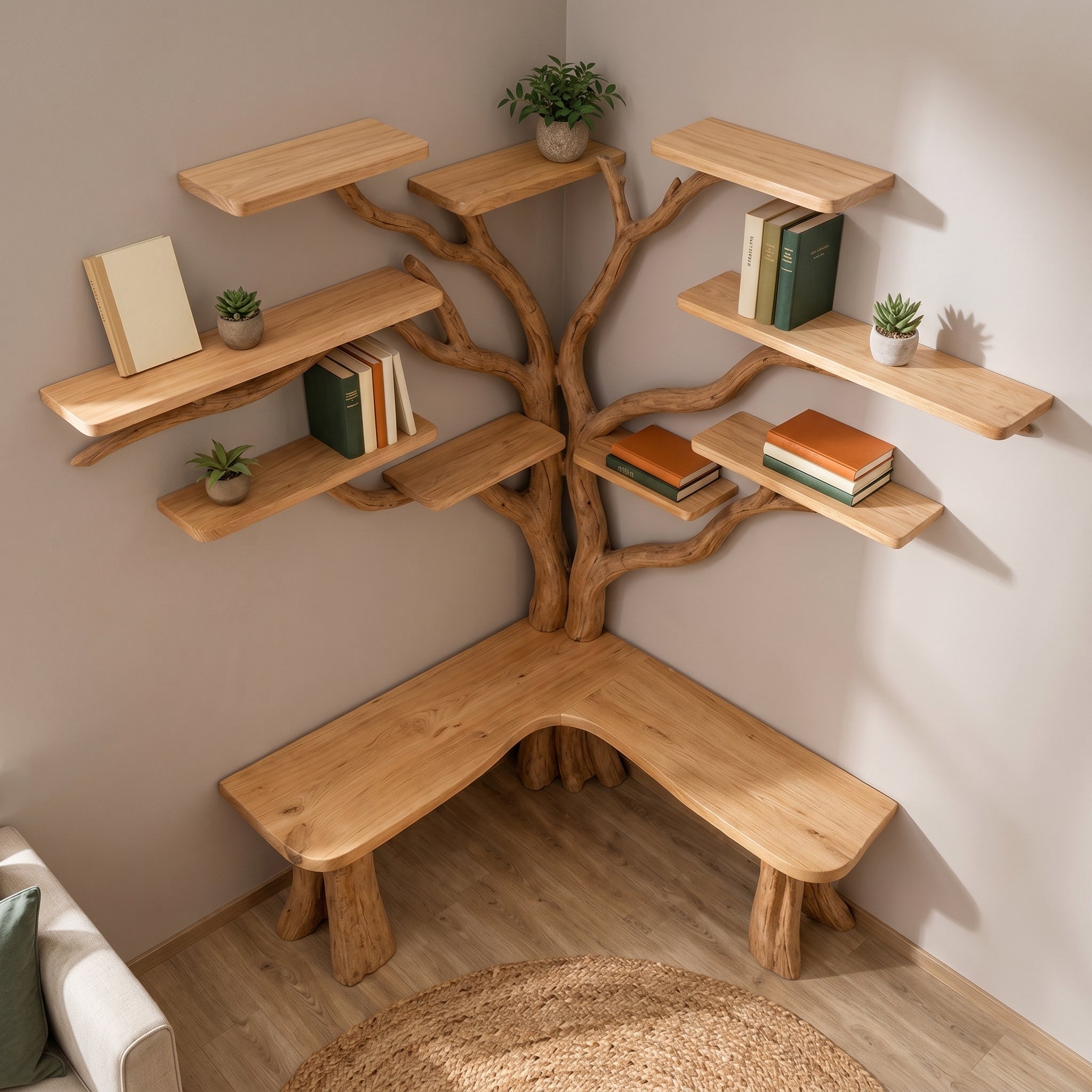 Organic Tree Shaped Bookshelf for Living Room CTICB25002