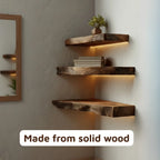 Rustic Floating Corner Shelf Living Room Decor CTICN25009