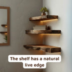 Rustic Floating Corner Shelf Living Room Decor CTICN25009