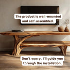 Rustic Handmade 2 Tier Console TV Stand with Tree Trunk Base CTITV25002