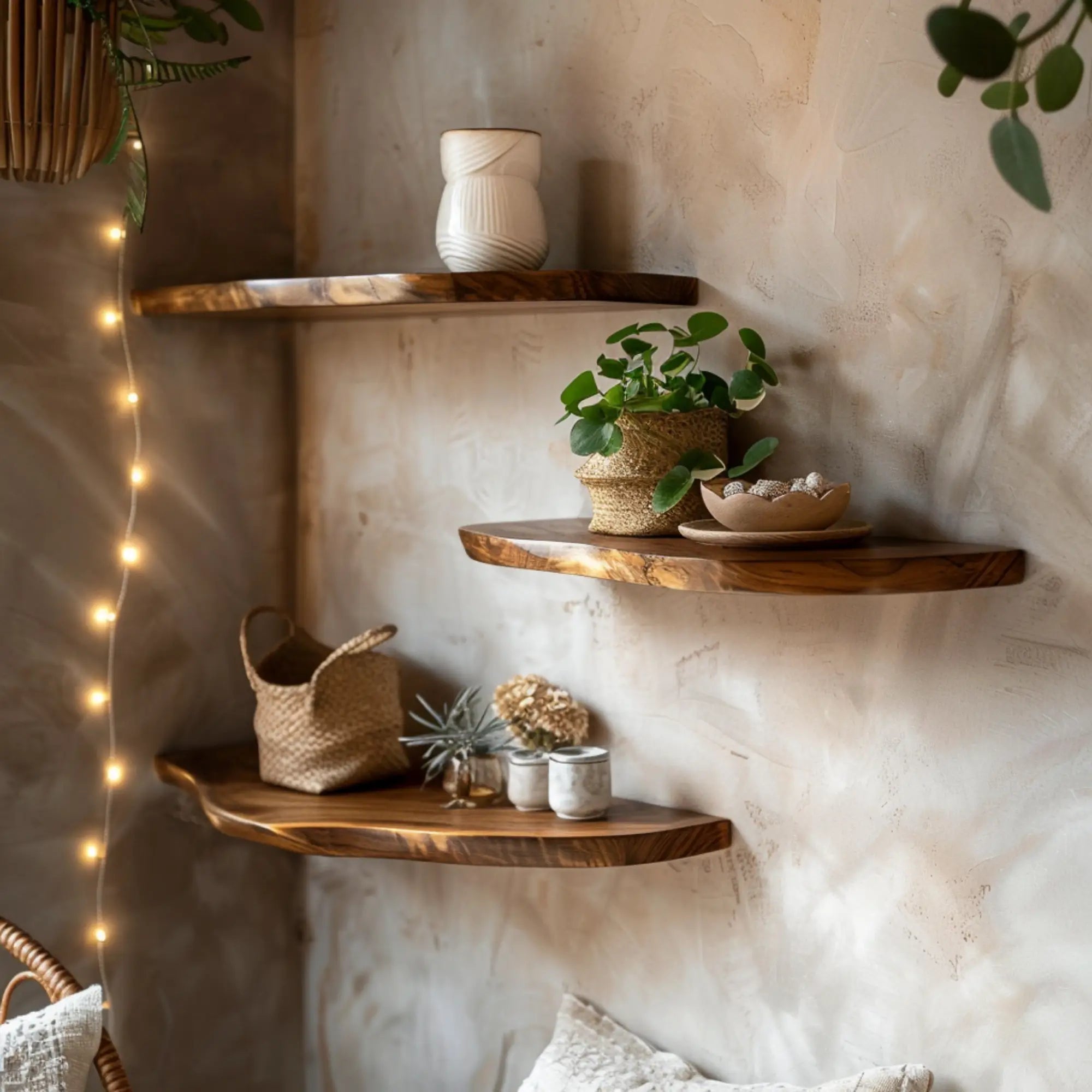 Live Edge Wooden Floating Shelves CTIFL25005