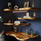Rustic Live Edge Floating Shelves  Decor Office Gift CTIFL25012